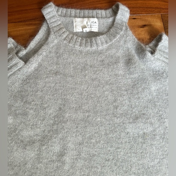 J.O.A Cold Shoulder Gray Sweater - Picture 3 of 11